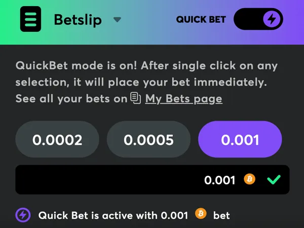 BC.Game QuickBet Mode