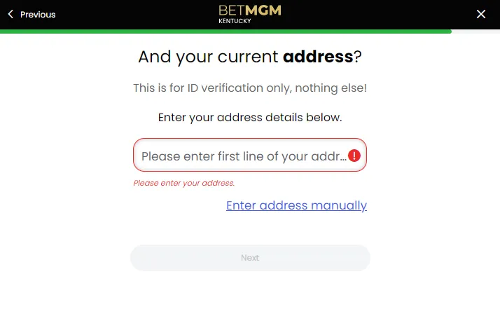BetMGM Identity Verification