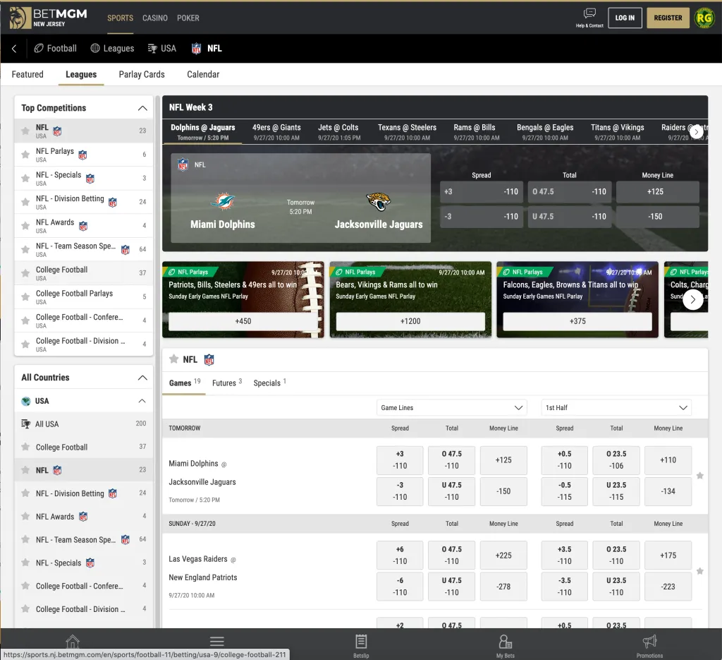 BetMGM NFL Betting - How To Bet The NFL Online At MGM