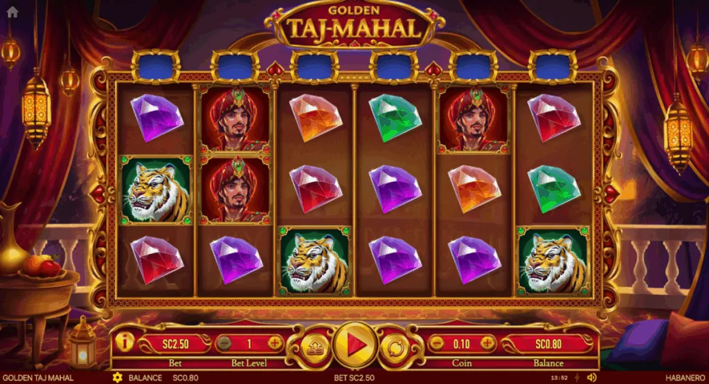 Slot game being played on Big Shot Games