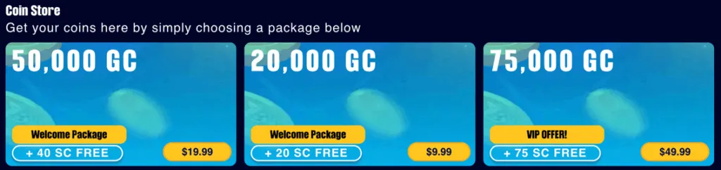 First-purchase bonuses and welcome packages at Big Shot Games Casino