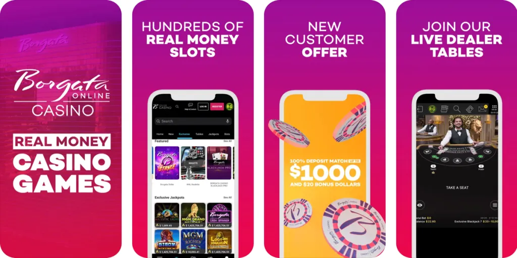 Borgata Casino mobile app lobby