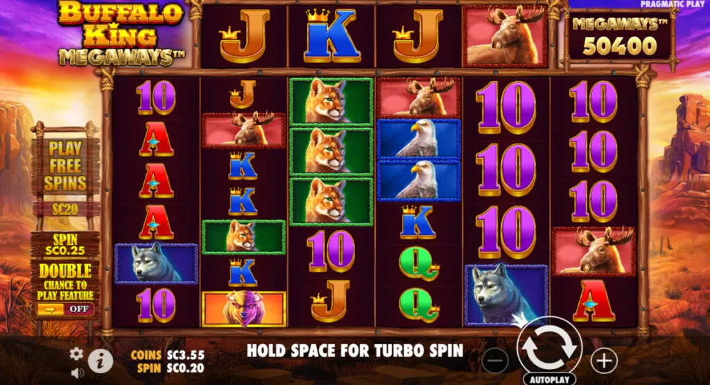 Spinning the Buffalo King Megaways slot at a Massachusetts online casino
