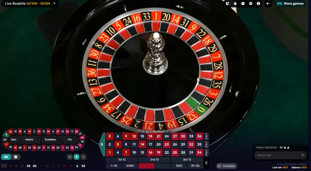 Live Dealer Roulette