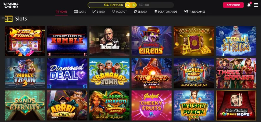 Chumba Casino with over 1 million players the largest sweepstakes casino