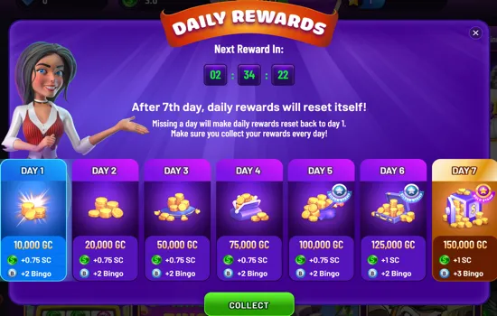 Ding Ding Ding Casino Daily Bonus