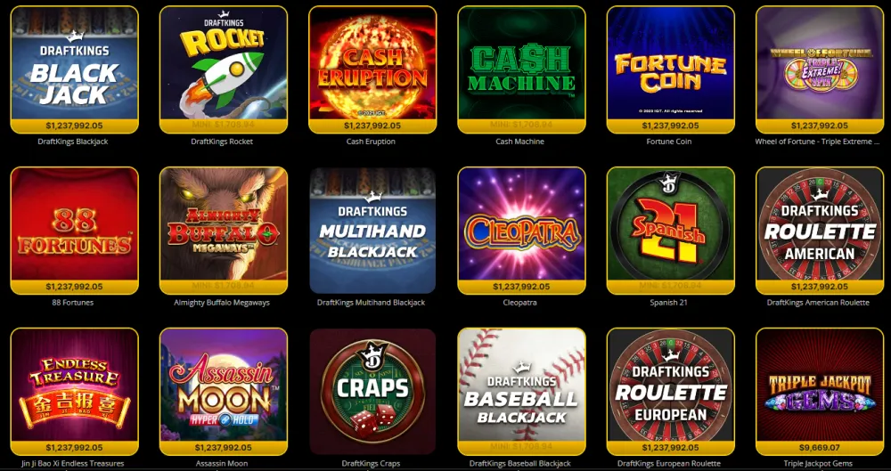 DraftKings exclusive casino games