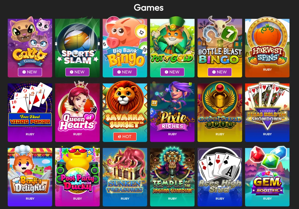 GoldSlips Casino Games