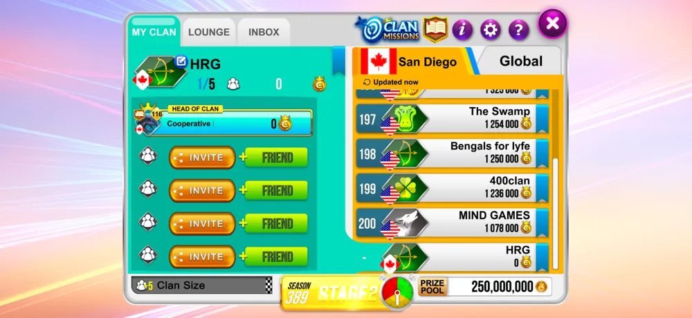 Hard Rock Jackpot Planet Clans feature and Clan Points rewards