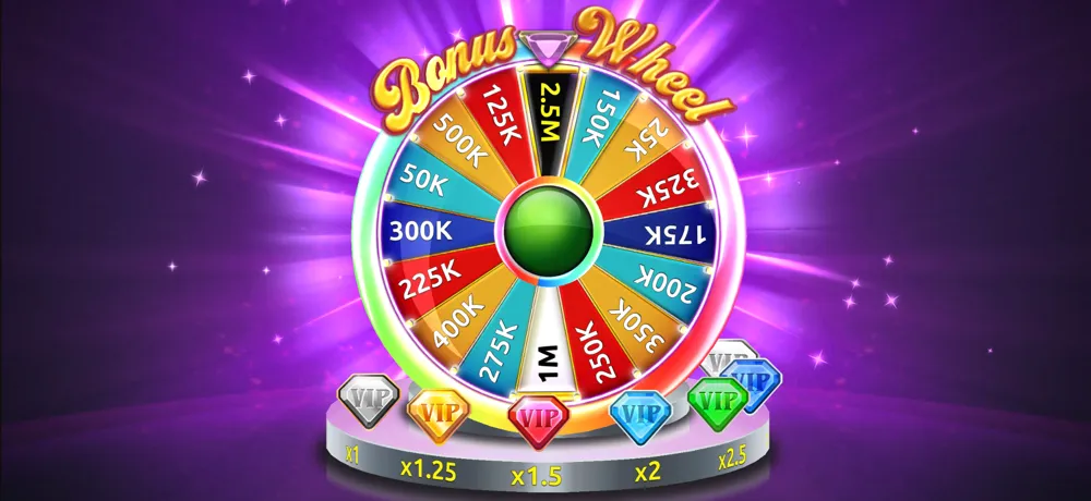 Hard Rock Jackpot Planet Daily Bonus Wheel offering free Coins daily