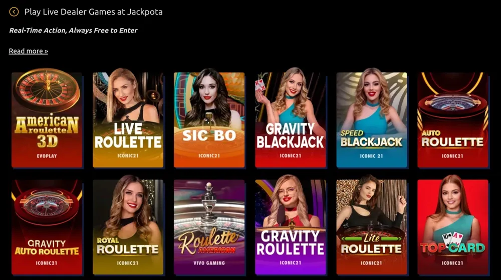Jackpota Live Dealer Games