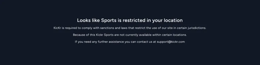 Kickr Sportsbook Legal States