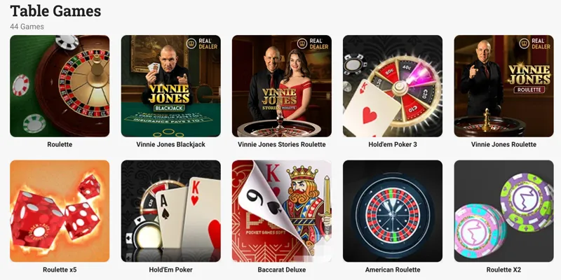 LeoVegas Table Games