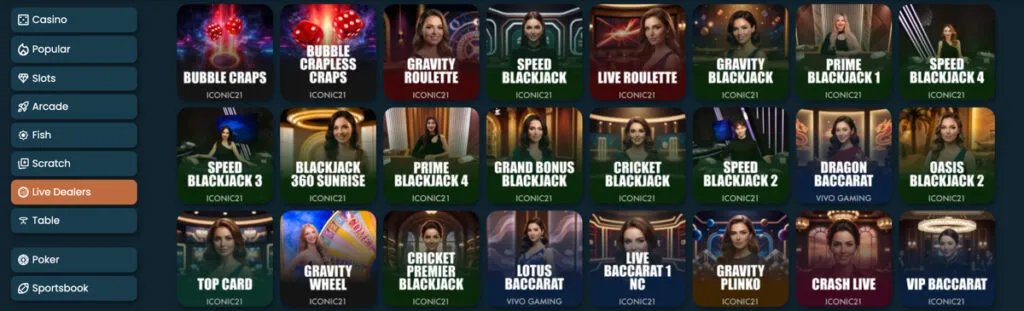 Lucky Canoe live dealer games