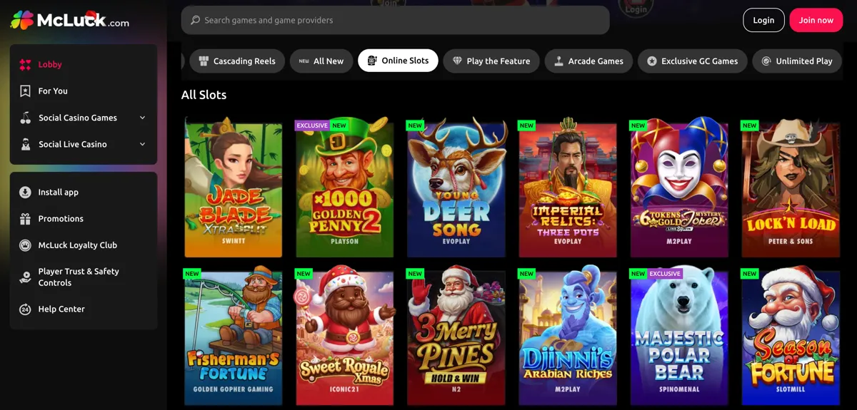 McLuck slot games