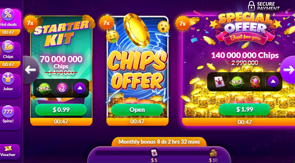 MyJackpot Casino Purchases