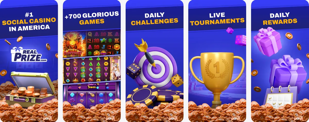 RealPrize Casino mobile app preview