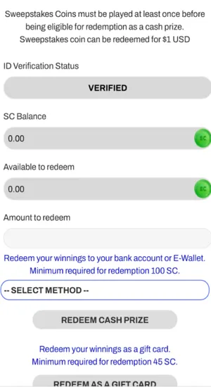 RealPrize Redemption Process