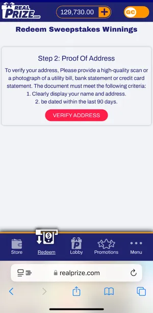 RealPrize Verification