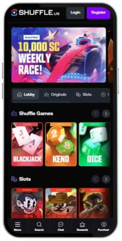 Shuffle.us mobile web app added to home screen on smartphone