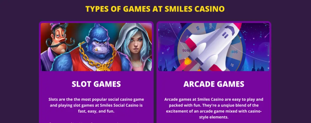 Smiles Casino Slots &amp; Arcade Games
