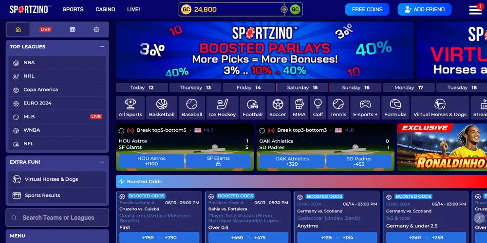 Sportzino Sports Betting Markets