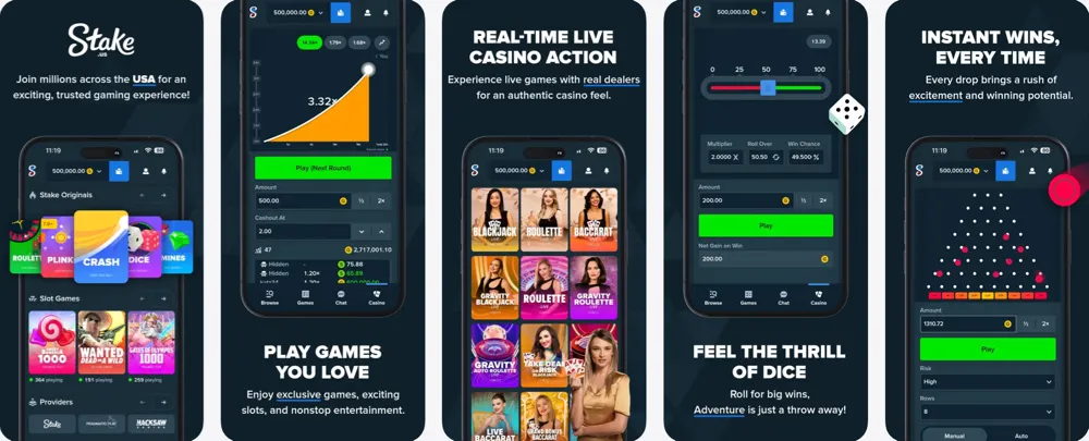 Stake.us iOS app preview shown in the Apple App Store