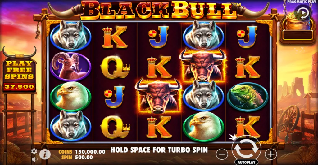 WOW Vegas Black Bull Slot Game