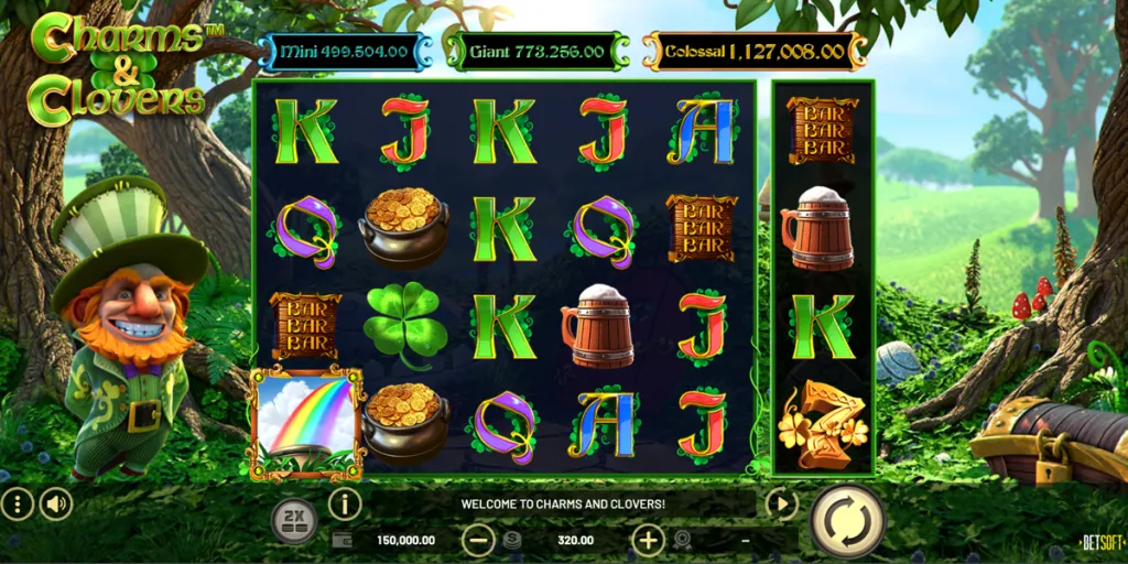 WOW Vegas Charms &amp; Clovers Slot