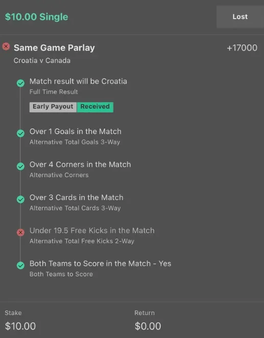 bet365 Early Payout for Parlays