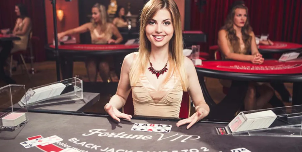 Live dealer blackjack game being played at a Montana online casino